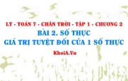 Thứ tự trong tập hợp các số thực, số đối và giá trị tuyệt đối của một số thực? Toán 7 bài 2 Chương 2 Chân trời Tập 1